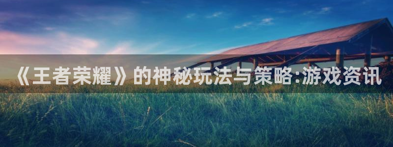 奇亿娱乐登录地址：《王者荣耀》的神秘玩法与策略:游戏资讯
